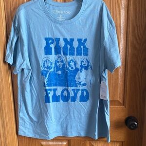 New! Time and Tru Blue Pink Floyd Band Tee